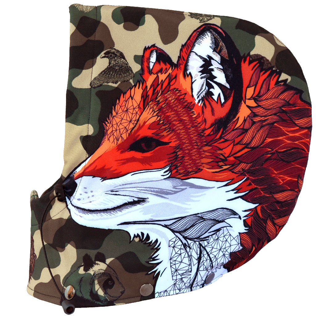 Camo_Animal_Fox_snowboard_kaptur_do_kurtki_snowboardowej