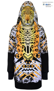 Men's Snowboard  Long Hoodie Cheetah