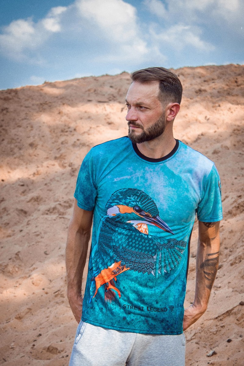 T-shirt- z- zimorodkiem- King- Fisher- Street- Legend