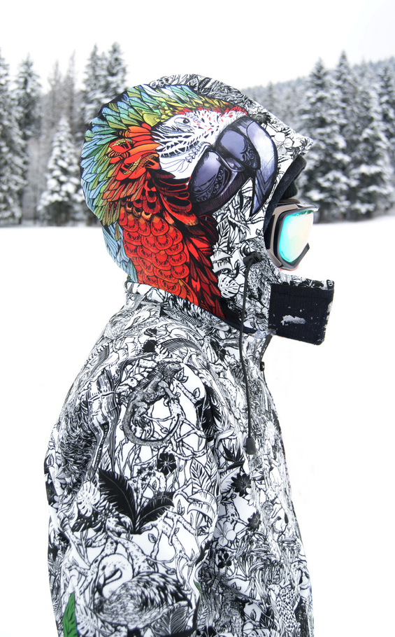 kurtka-snowboardowa-narciarska-Jungle-Adventure-Parrot-softshell