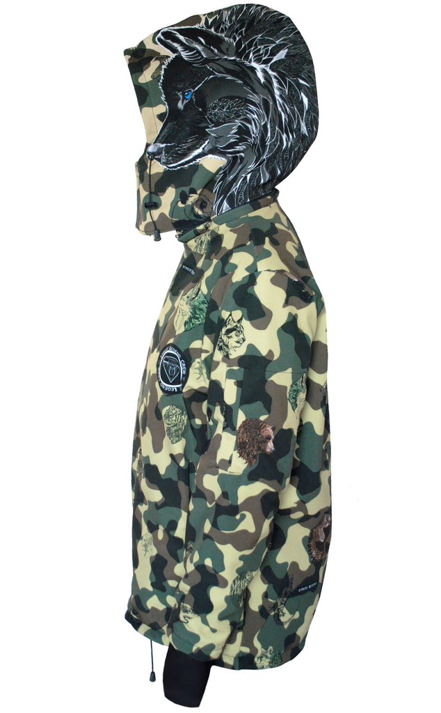 Kurtka- snowboardowa- kurtka- narciarska- Street- Legend- Black- Wolf- Snow- Legend