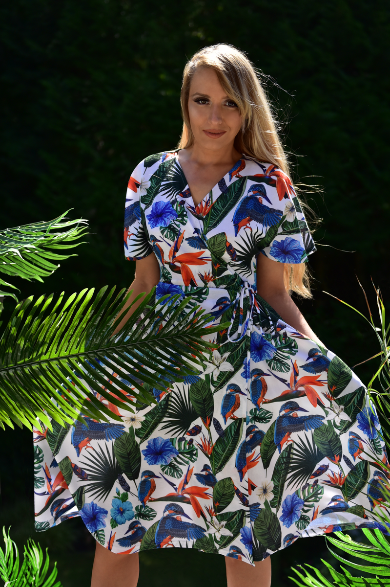 Sukienka- kopertow- Strelitzia- midi- Street- Legend