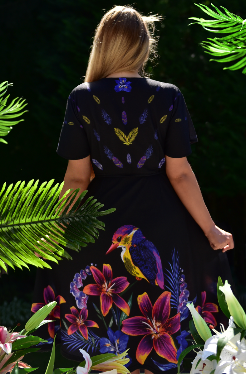 Oriental- Dwarf- Sukienka- kopertowa- tyl- Street- Legend