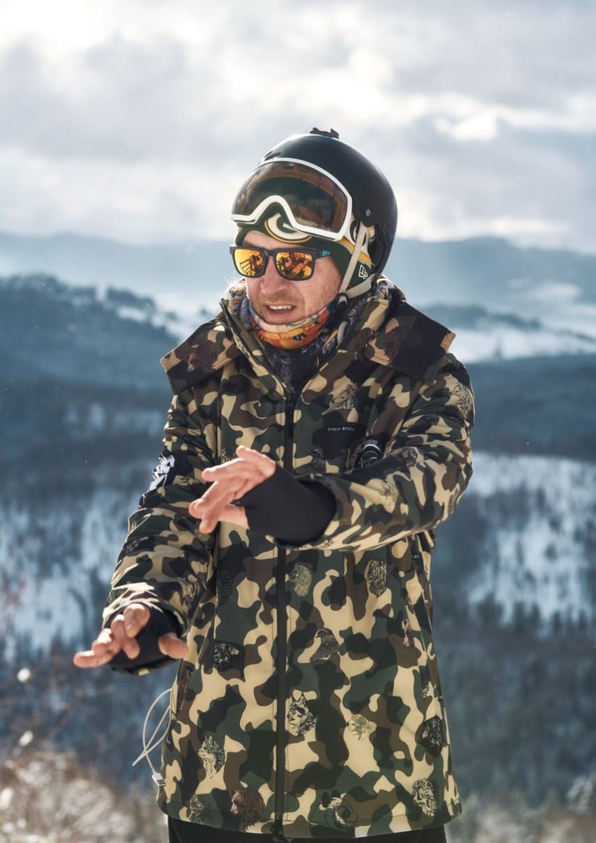 Kurtka- snowboardowa- narciarska- Snow- Legend- Street- Legend- Camo- Animals- softshell- wodoodporna
