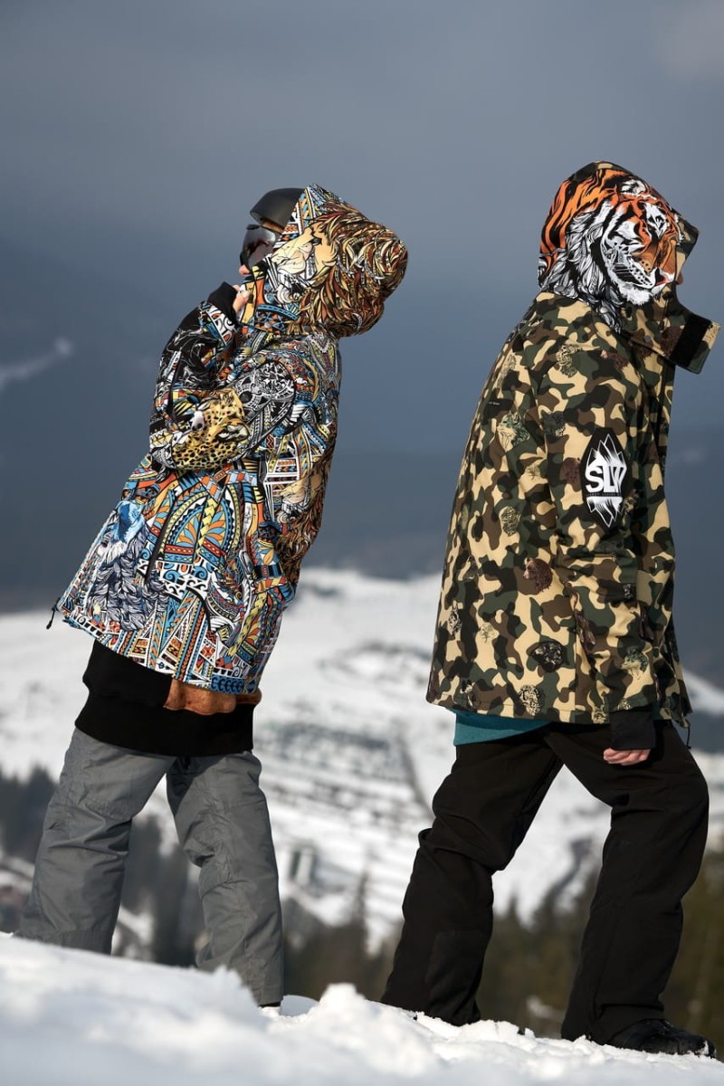 Kurtka- snowboardowa- narciarska- Snow- Legend- Street- Legend- Camo- Animals- softshell- wodoodporna