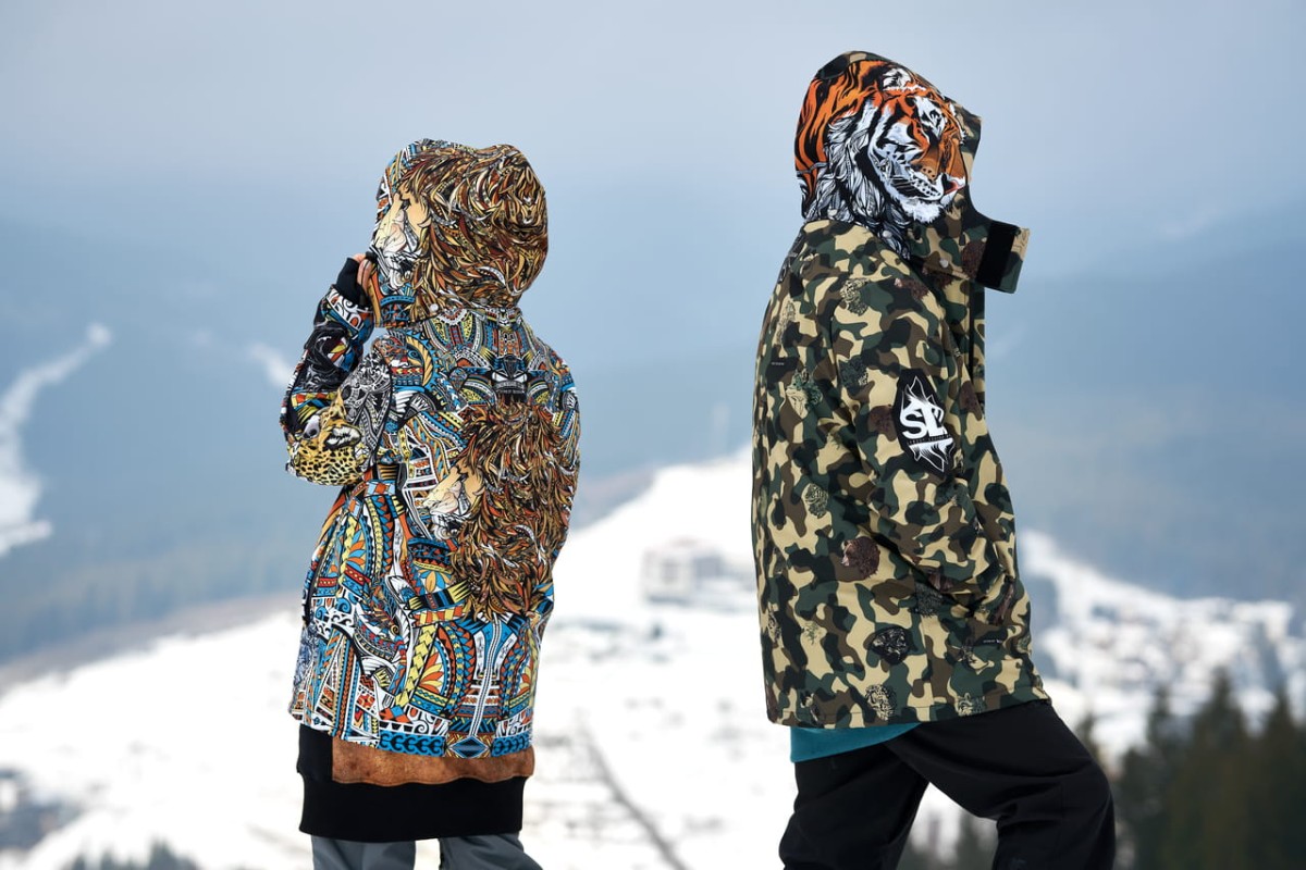 Kurtka- snowboardowa- narciarska- Snow- Legend- Street- Legend- Camo- Animals- softshell- wodoodporna- Tiger- Tygrys