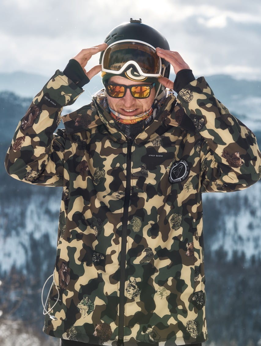 Kurtka- snowboardowa- narciarska- Snow- Legend- Street- Legend- Camo- Animals- softshell- wodoodporna
