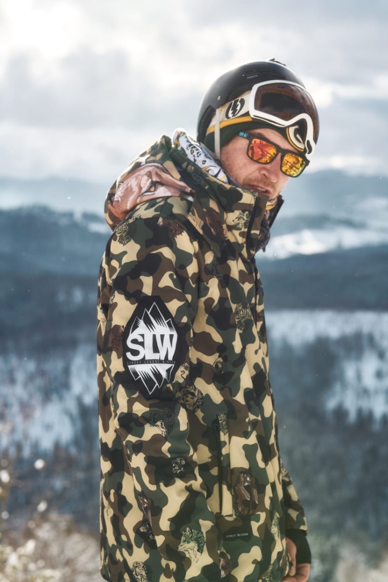 Kurtka- snowboardowa- narciarska- Snow- Legend- Street- Legend- Camo- Animals- softshell- wodoodporna
