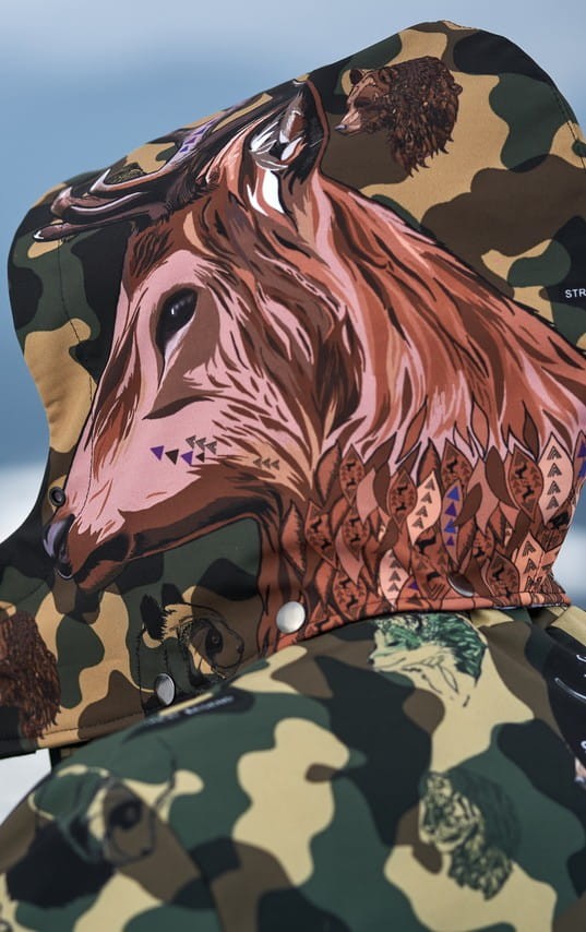 Kurtka- snowboardowa- narciarska- Snow- Legend- Street- Legend- Camo- Animals- wodoodporna- Deer-jeleń