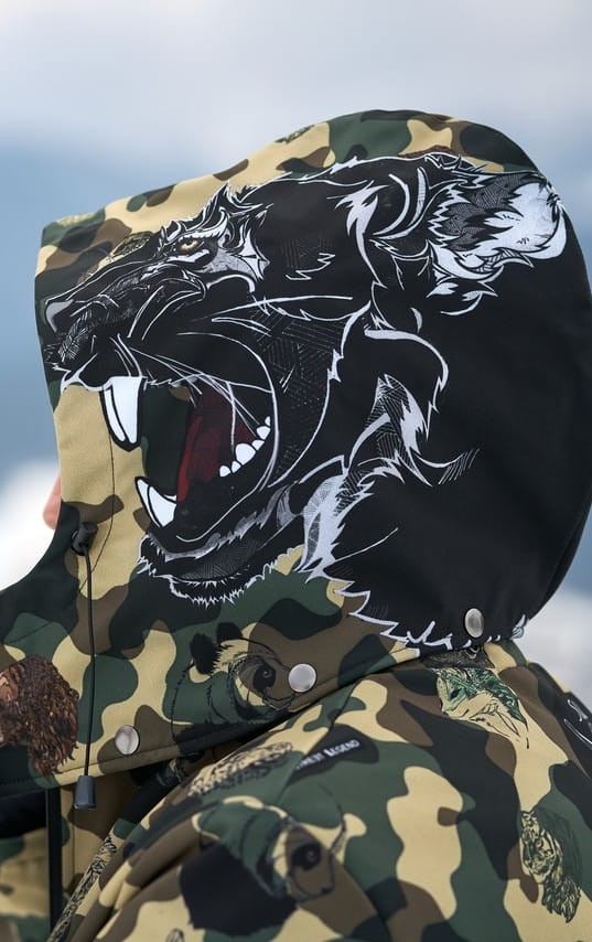 Kurtka- snowboardowa- narciarska- Snow- Legend- Street- Legend- Camo- Animals- wodoodporna- Black- Panther