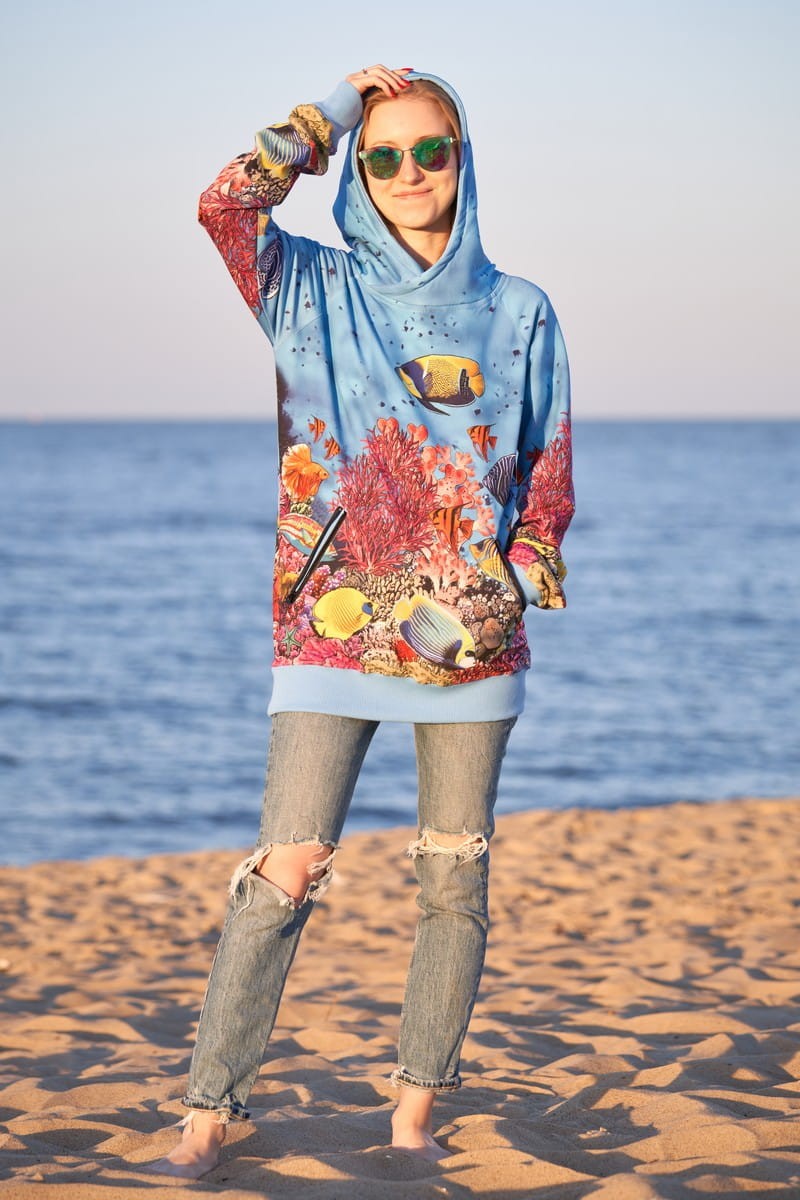 Bluza- Bahama- surferska- bawełniana- morska- Ocean- life- kitesurfingowa