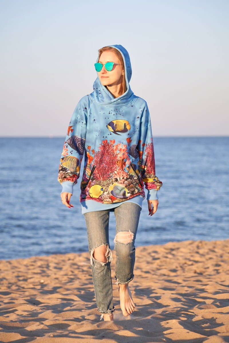 Bluza- Bahama- surferska- bawełniana- morska- Ocean- life- kitesurfingowa