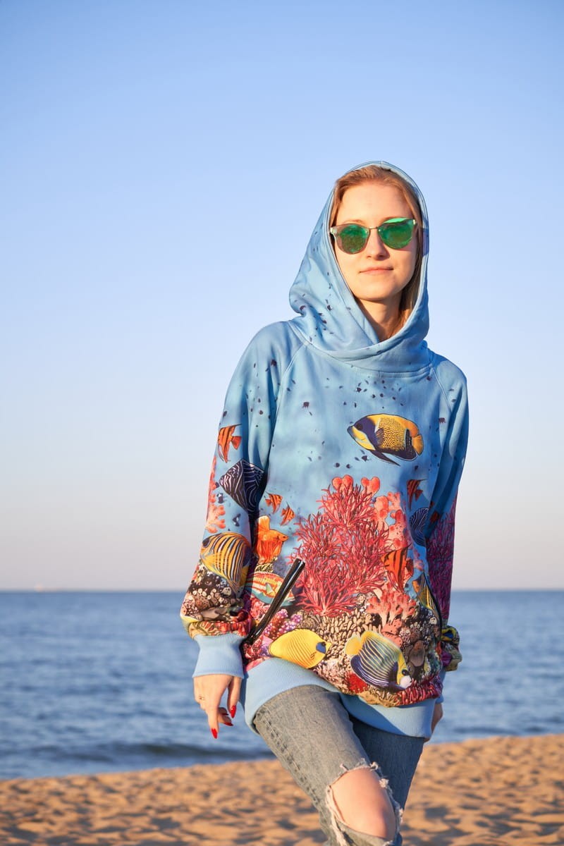 Bluza- Bahama- surferska- bawełniana- morska- Ocean- life- kitesurfingowa