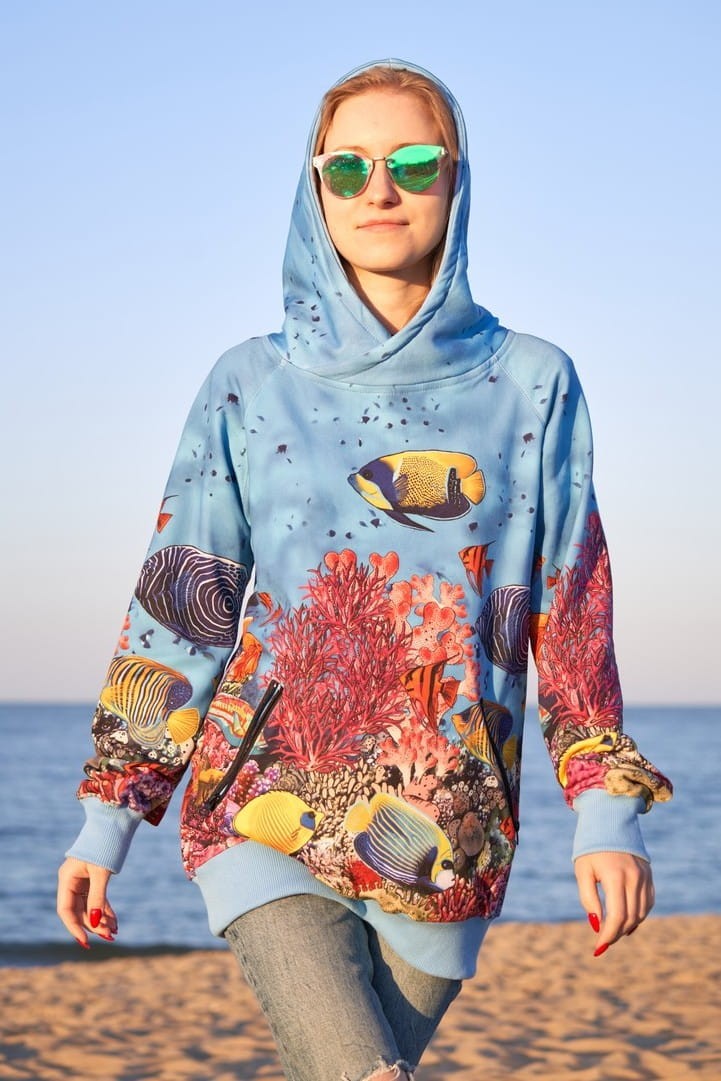 Bluza- Bahama- surferska- bawełniana- morska- Ocean- life- kitesurfingowa