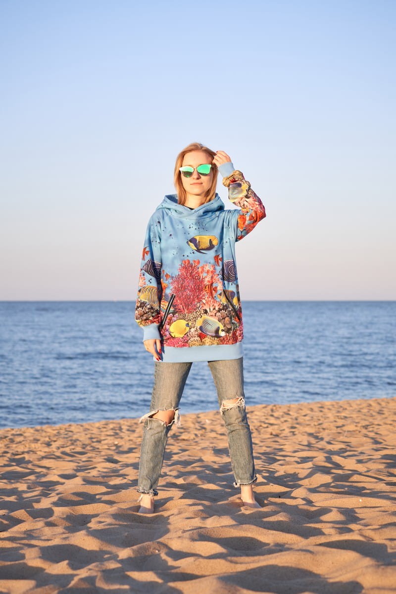 Bluza- Bahama- surferska- bawełniana- morska- Ocean- life- kitesurfingowa