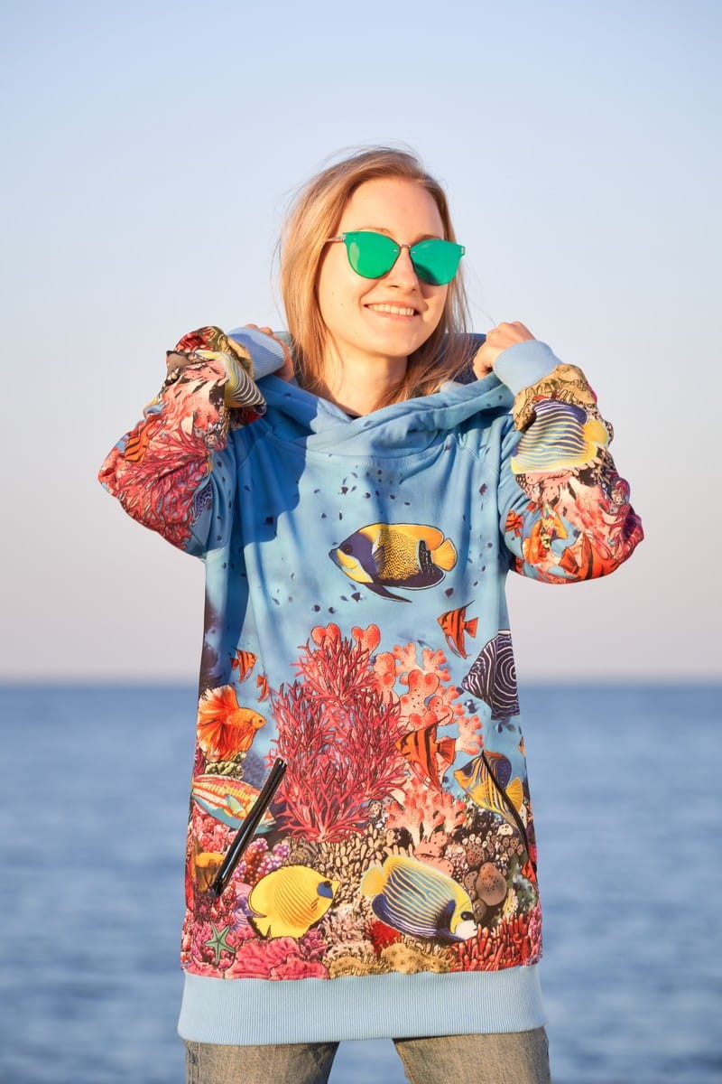 Bluza- Bahama- surferska- bawełniana- morska- Ocean- life- kitesurfingowa