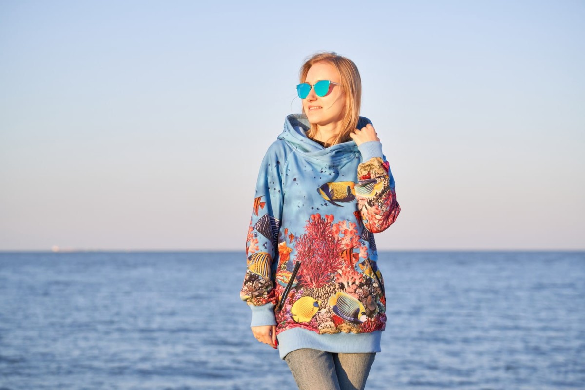 Bluza- Bahama- surferska- bawełniana- morska- Ocean- life- kitesurfingowa