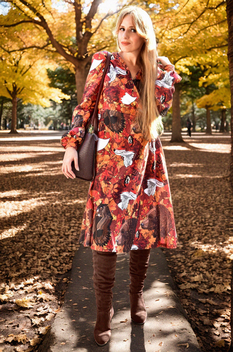 Sukienka- jesienna- wiosenna- kopertowa- z- długim- rękawem- street- Legend