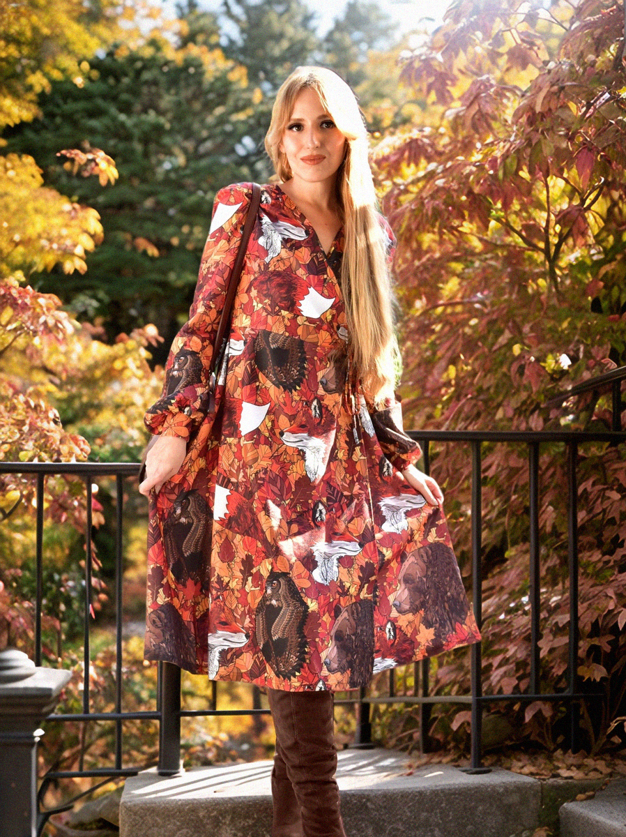 Sukienka- jesienna- wiosenna- kopertowa- z- długim- rękawem- street- Legend