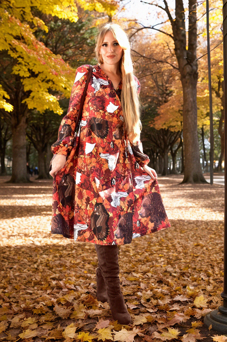 Sukienka- jesienna- wiosenna- kopertowa- z- długim- rękawem- street- Legend