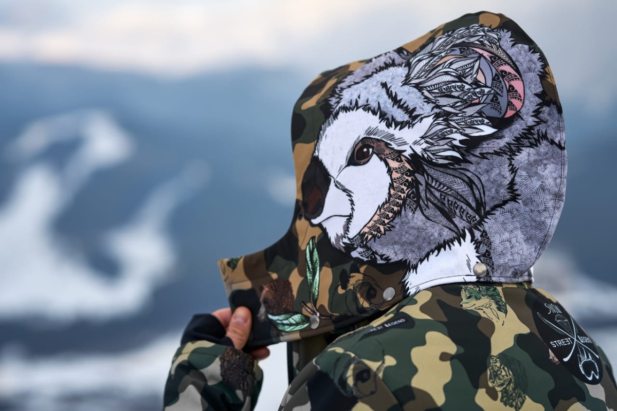 Kurtka- snowboardowa- narciarska- Snow- Legend- Street- Legend- Camo- Animals- softshell- wodoodporna- Koala