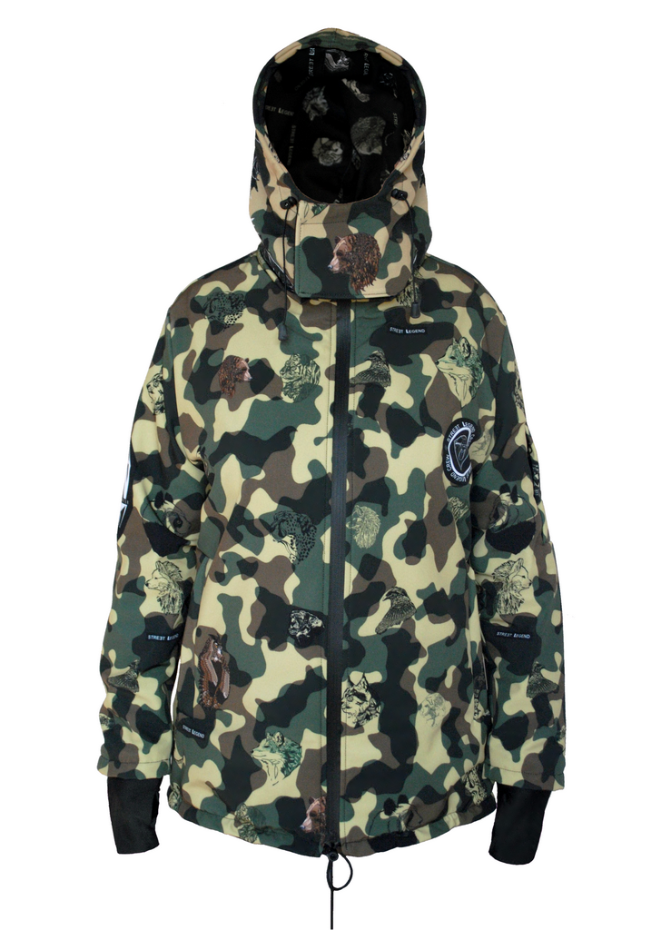Kurtka snowboardowa, kurtka narciarska street Legend Camo Animals.png