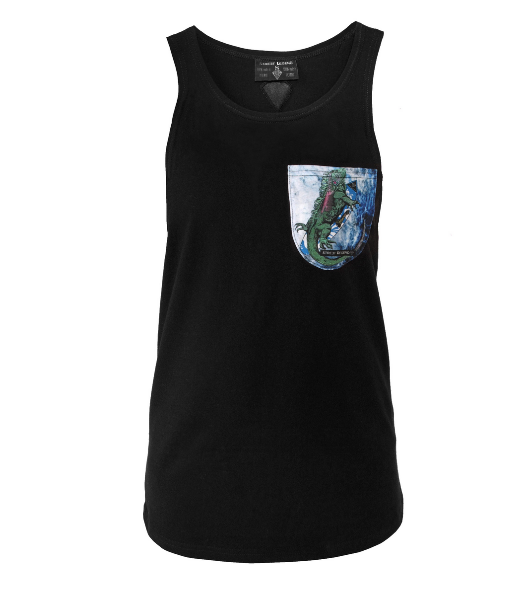 Surfing Iguana tank top